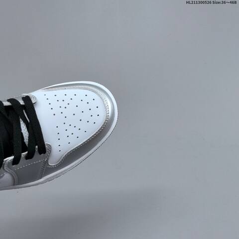 Jordan Air Jordan 1 Low SE Silver White Black 36 46B Casual - Women's (BS-65879)