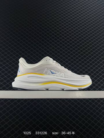 HOKA ONE ONE Bondi 9 White Blue Yellow Navy EU 36-45 Running Shoe Running Sneakers - Unisex (BS-86409)