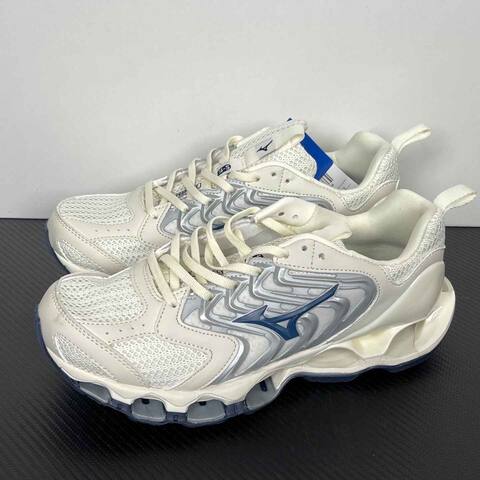 Mizuno WAVE PROPHECY J1 GC258384 Off White Silver Navy Running Shoe Running Sneakers BS-86775
