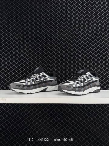Nike P-6000 Black White Gray EU 40-46 Running - Men's (BS-74235)
