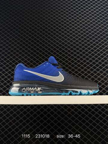 Nike Air Max 2017 Triple Black With Green Translucent Air Unit 36-45 Running - Unisex (BS-74188)