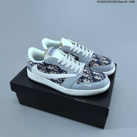 Jordan Air Jordan 1 Low x Travis Scott Black White EU 36-45 Casual - Unisex BS-67174
