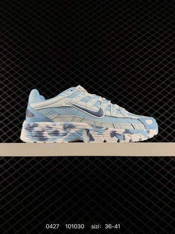 Nike P-6000 Light Blue White With Navy Accents 36-41 Running - Unisex (BS-71827)