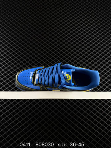 Nike Air Force 1 07 Black Blue Yellow EU 36-45 Lifestyle - Unisex (BS-72177)