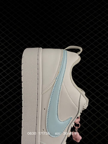 Nike Court Borough Low 2 White Light Blue Pink EU 36-45 Skate Shoe - Unisex (BS-70517)