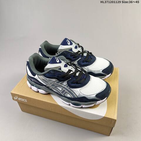 ASICS GEL-NYC White Silver Navy Gray EU 36-45 Running Shoe Running Sneakers - Unisex (BS-69209)