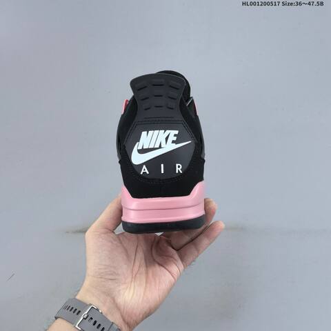 Jordan Air Jordan 4 Black Pink Thunder 36 47 5 Basketball - Unisex (BS-65943)