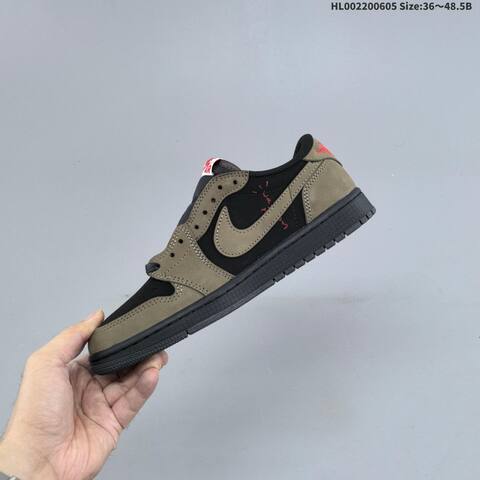 Jordan Travis Scott x Air Jordan 1 Low Velvet Brown Black EU 36-48 5 Casual - Unisex (BS-65804)
