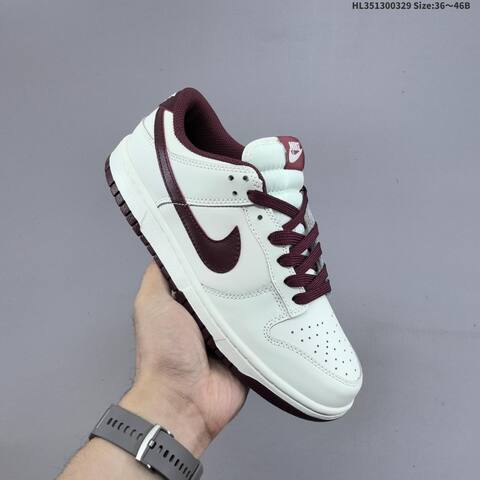 Nike Dunk Low Sail Dark Burgundy White EU 36-46 Skate Shoe - Unisex BS-61045