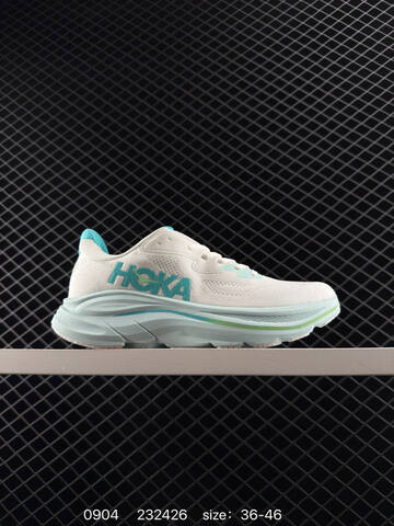HOKA ONE ONE Clifton 10 White Mint Green EU 36-46 Running Shoe Running Sneakers - Unisex (BS-86461)