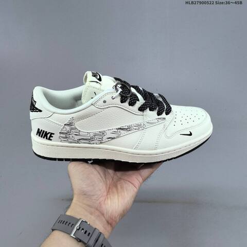 Nike Air Jordan 1 x Travis Scott Black White Cream EU 36-45 Casual - Unisex (BS-65904)