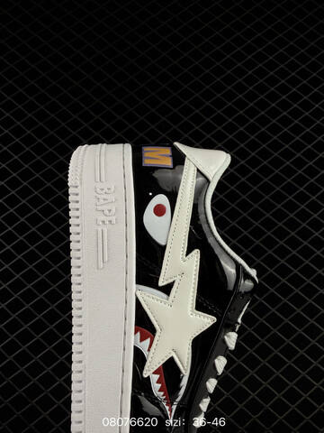 BAPE Bape Sta To Low Black White Red EU 36-46 Skate - Unisex (BS-69893)