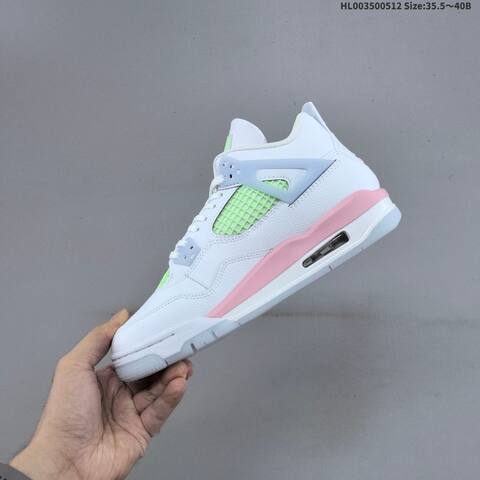 Jordan Air Jordan 4 Retro Valentine s Day White Pink Volt Green EU 35 5-40 Basketball - Unisex (BS-65991)