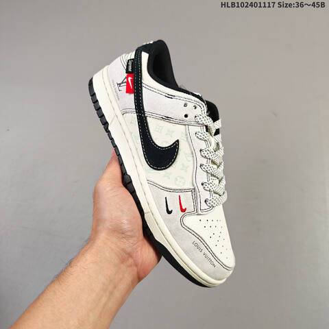 Jordan Air Jordan 1 Low White Grey Black Green EU 36-45 Casual - Unisex (BS-63574)