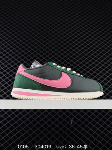 Nike Classic Cortez Leather HF0263-003 Dark Green Gray Pink EU 36-45 5 Casual - Unisex (BS-73312)