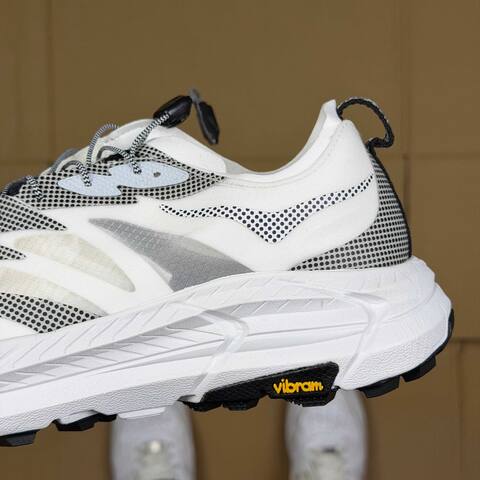 HOKA Mafate Speed 4 LITE White Black Grey Trail Shoe Trail Running Sneakers (BS-86938)