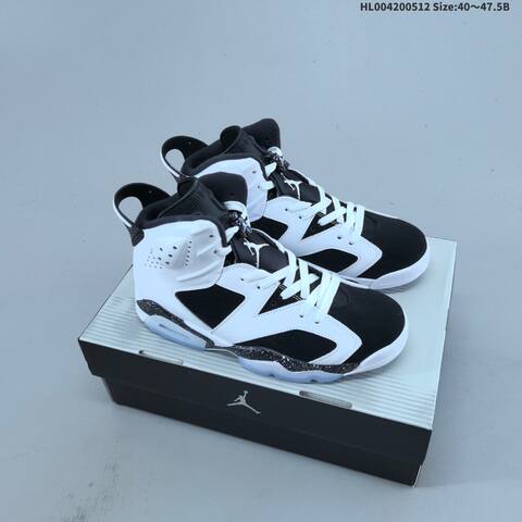 Jordan Air Jordan 6 Retro Black White Speckled 40 47 5 Basketball - Men's (BS-65983)
