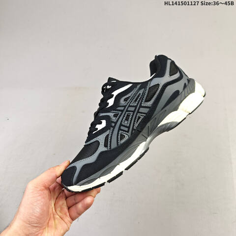 ASICS GEL NYC Black Grey Cream EU 36 45 Running Shoe EU 36-45 Running Sneakers - Unisex (BS-69220)