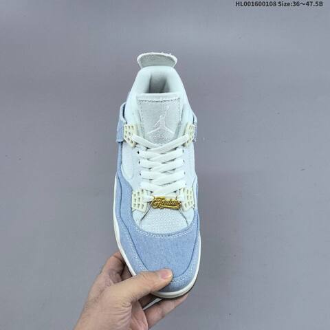 Jordan Air Jordan 4 Retro Light Blue Denim White Gum 36 47 5B Basketball - Unisex (BS-67057)