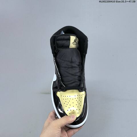 Jordan Air Jordan 1 High Golf Gold Toe Black White Metallic Gold 35 5-47 5 - Unisex (BS-66259)