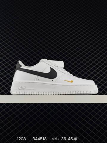 Nike Air Force 1 Low Multi-color Options White Light Grey With Gold Mini Swoosh Black White Navy White With Gum Sole Sail White With Black Mini Swoosh EU 36-45 5 Lifestyle - Unisex (BS-73801)