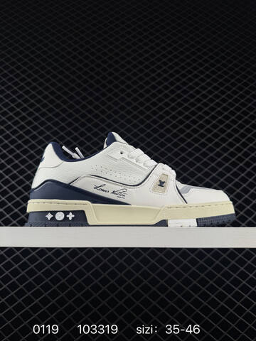 Louis Vuitton LV Trainer Sneaker Low White Cream EU 35-46 Casual - Unisex (BS-73069)