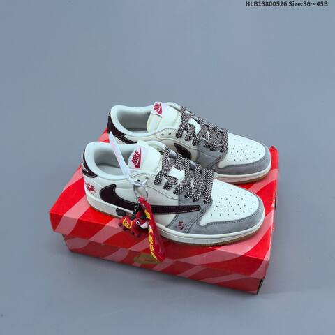 Nike Air Jordan 1 Low Cream Gray Navy Burgundy EU 36-45 Lifestyle - Unisex (BS-65864)