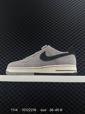 Nike Stussy x Nike Air Force 1 07 Low Grey Black White 36-45 Lifestyle - Unisex (BS-74205)