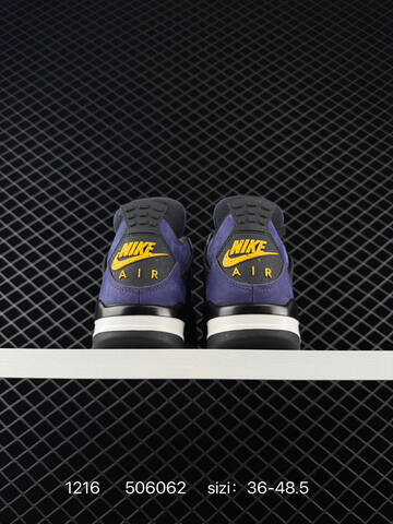 Jordan Air Jordan 4 Retro Purple Black Grey Yellow White EU 36-48 5 Basketball Shoe - Unisex (BS-80051)