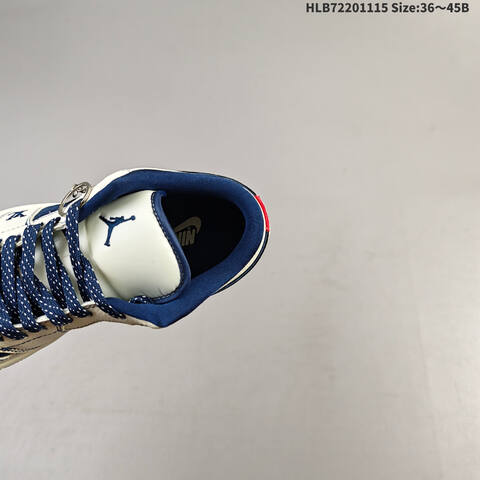 Jordan Air Jordan 1 Low White And Navy Blue 36-45 Casual - Unisex (BS-63702)