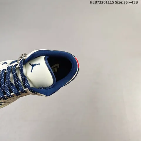 Jordan Air Jordan 1 Low White And Navy Blue 36-45 Casual - Unisex BS-63702