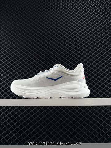HOKA Bondi 9 White Blue Red EU 36-46 Running Shoe Running Sneakers - Unisex (BS-86567)