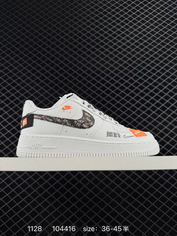 Nike Air Force 1 Low White Black Orange EU 36-45 5 Lifestyle - Unisex (BS-73943)