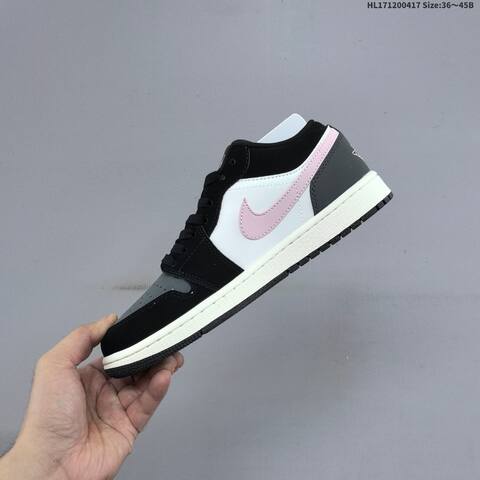 Jordan Air Jordan 1 Low Black Grey White Pink EU 36-45 Basketball - Unisex (BS-66152)