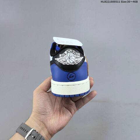 Nike Air Jordan 1 Low OG SP x Travis Scott x Fragment White Blue Black EU 36-46 Lifestyle - Unisex (BS-65995)
