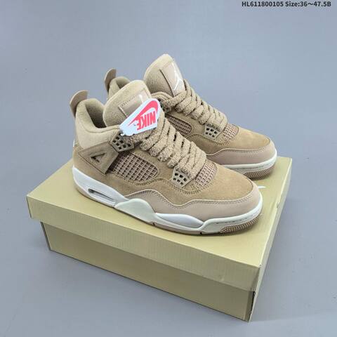 Jordan Air Jordan 4 Retro Beige Taupe White 36 47 5 Basketball - Unisex (BS-67095)