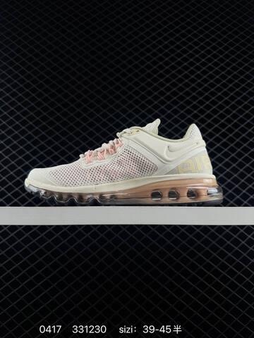 Nike Air Max 2013 Sail Black Pale Pink Champagne Cream Off-white With Black Swoosh Pink Laces Translucent Rose-tinted Air Unit EU 39-45 Half Sizes Available Running - Unisex (BS-72036)