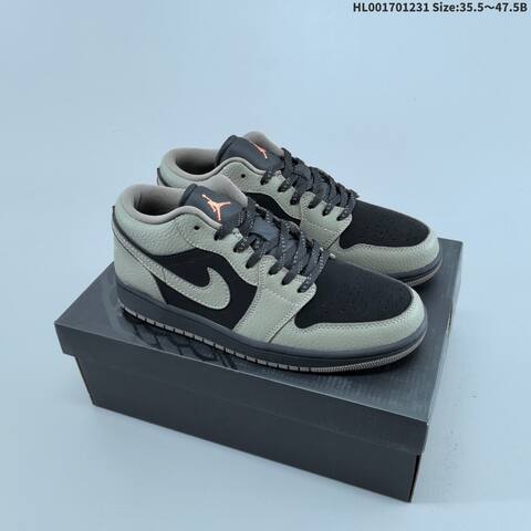 Jordan Air Jordan 1 Low Olive Grey Black 35 5-47 5 Casual - Unisex (BS-67167)
