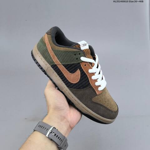 Nike SB Dunk Low Brown Olive Green Black Tan EU 36-46 Skate Shoe - Unisex BS-59882