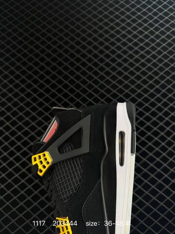 Jordan Air Jordan 4 Retro Black Gold White Red EU 36-48 Basketball Shoe - Unisex BS-80249