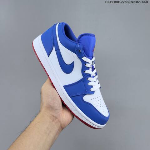 Jordan Air Jordan 1 Low Royal Blue White Red 36 46 Basketball - Unisex (BS-67216)