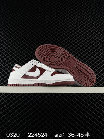 Nike SB Dunk Low Pro White Burgundy EU 36-45 5 Skate - Unisex (BS-72564)