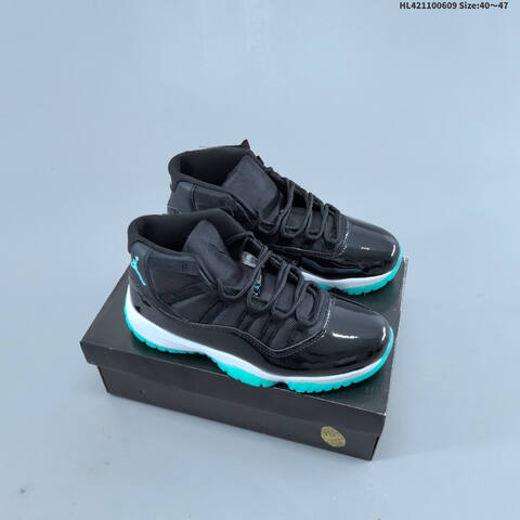 Jordan Air Jordan 11 Retro Black Turquoise White EU 40-47 Basketball - Men's (BS-65784)