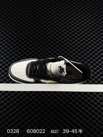 Nike Air Force 1 07 Low Black White Yellow EU 39-45 Skate - Unisex (BS-72403)