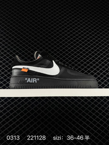 Nike Air Force 1 Low Off-White Volt Black And Black White EU 36-46 5 Lifestyle - Unisex (BS-72670)