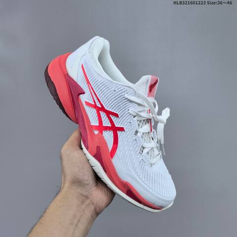 ASICS Court FF 3 Novak White Red Burgundy EU 36-46 Tennis Shoe Casual Sneakers Unisex BS-69133