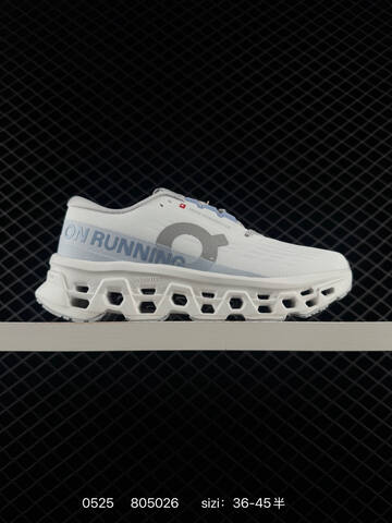 On Cloudmonster White Light Blue Grey EU 36-45 Running Shoe Running Sneakers - Unisex (BS-85241)