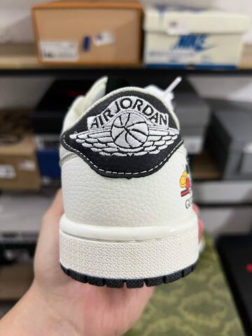 Jordan Air Jordan 1 Low DZ2688-009 Off White Black Red Green Sneaker (BS-87221)