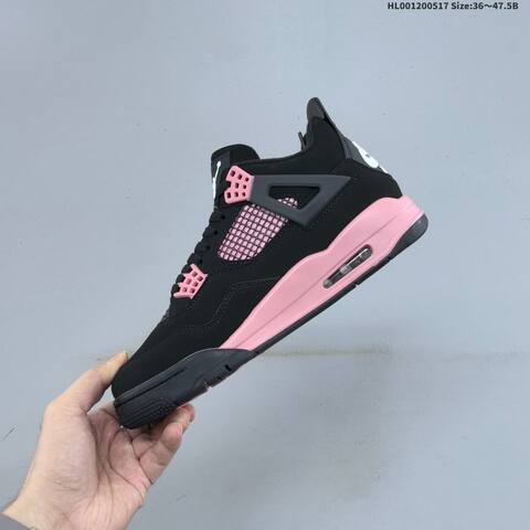 Jordan Air Jordan 4 Black Pink Thunder 36 47 5 Basketball - Unisex (BS-65943)