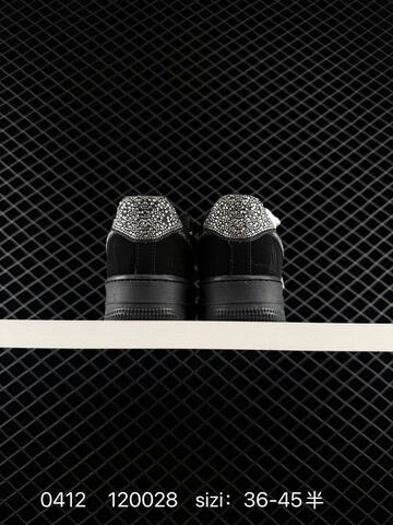 Nike Air Force 1 IQ9772-001 Black With Silver Crystal Accents EU 36-45 Lifestyle - Unisex (BS-72152)